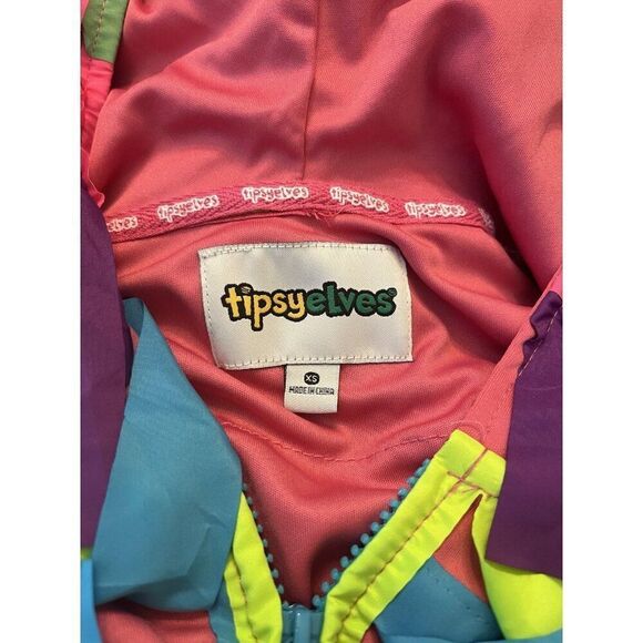 Tipsy Elves XS Pinata Full Zip Jumpsuit Halloween Party Fiesta Costume Hood NWT - Picture 5 of 5